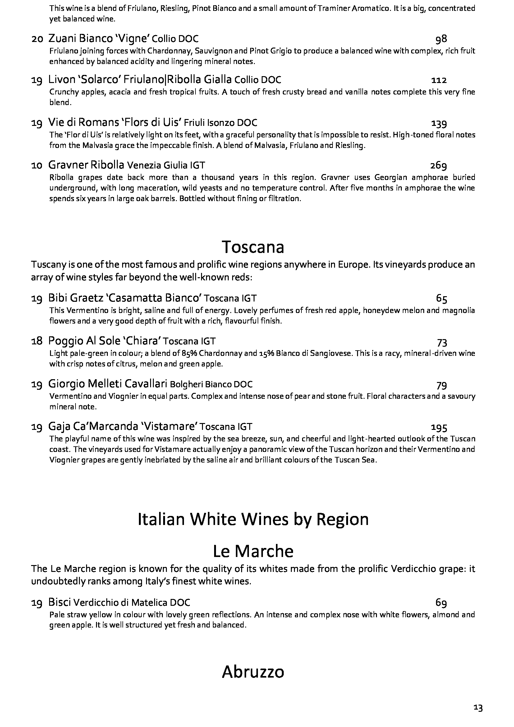 Wine List March 22 13