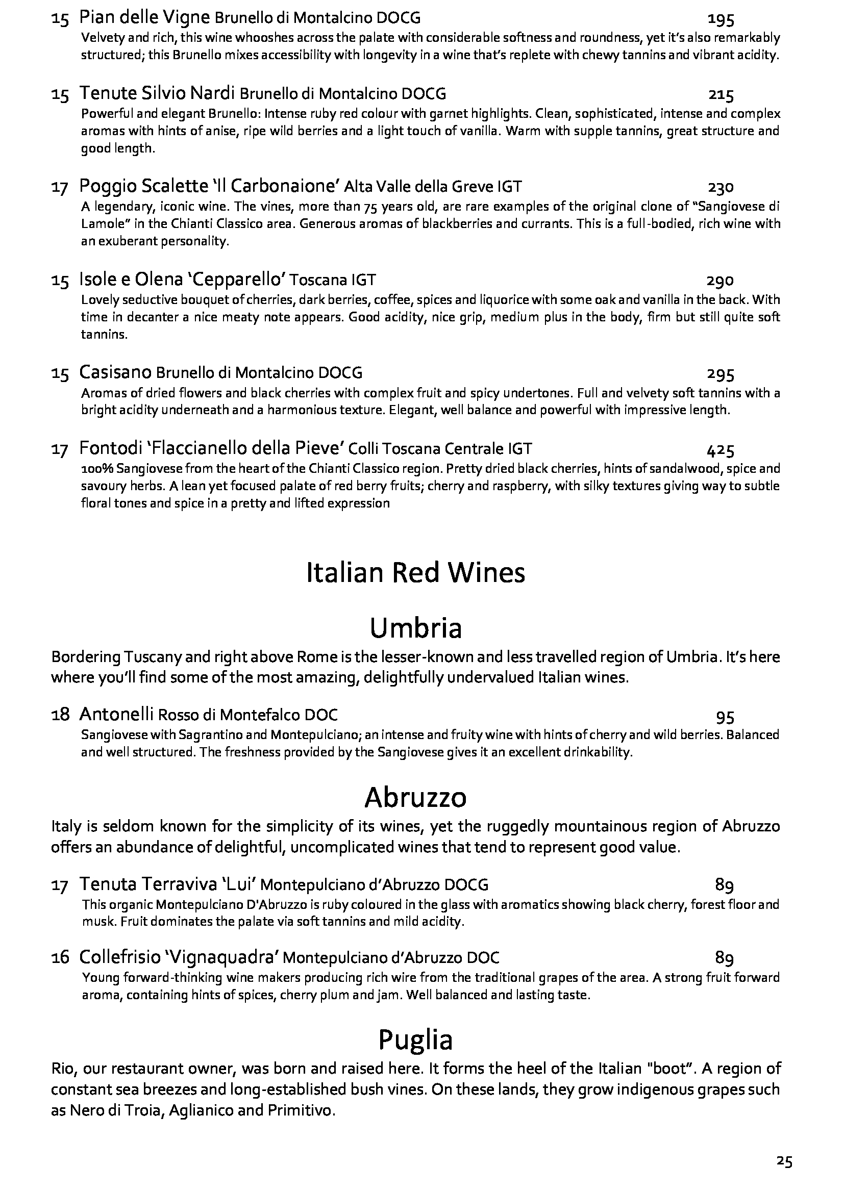 Wine List March 22 25